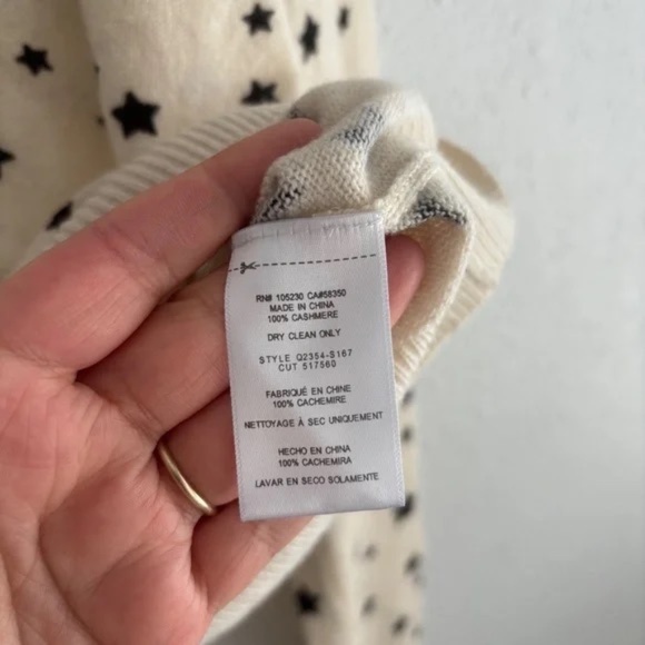Equipment x Kate Moss Ryder Celestial Print 100% Cashmere Sweater